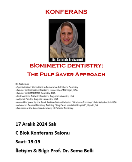 BİOMIMETIC DENTISTRY:  The Pulp Saver Approach